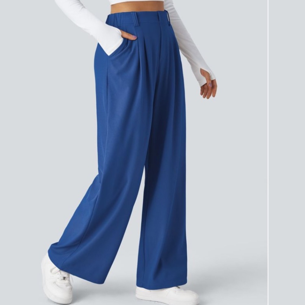 Halara NWT Flex High Waisted Wide Leg Waffle Work Pants
